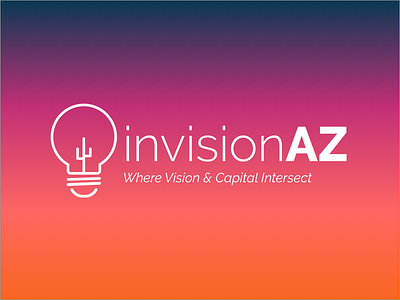 Technology Logo arizona branding cacti cactus invision logo sunset technology