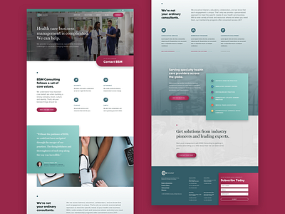Medical Consulting consulting design healthcare homepage icons landing page layout marketing medical testimonial typography ui ux