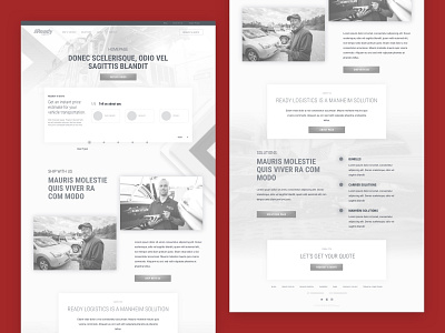 Auto Logistics Wireframes arrows auto automotive background cards dropshadow form homepage icons landing page layout logistics texture transportation wireframes wizard