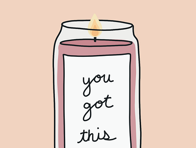 Motivational Inflation Candle illustration procreate