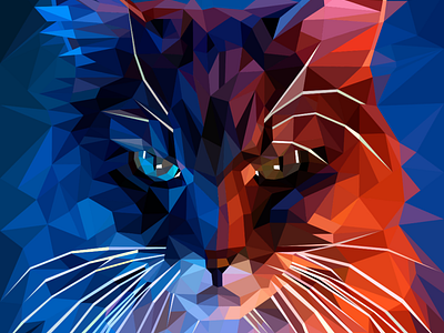 Low poly cat