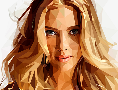 Sexy Scarlett design graphic design illustration low poly sketch lowpolyportrait portrait sketch vector