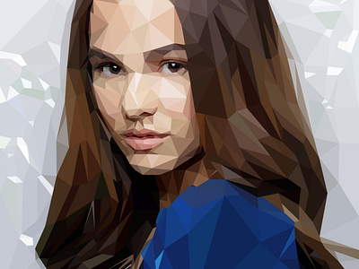 Amazing Cute Girl Portrait design graphic design illustration low poly sketch lowpolyportrait portrait vector