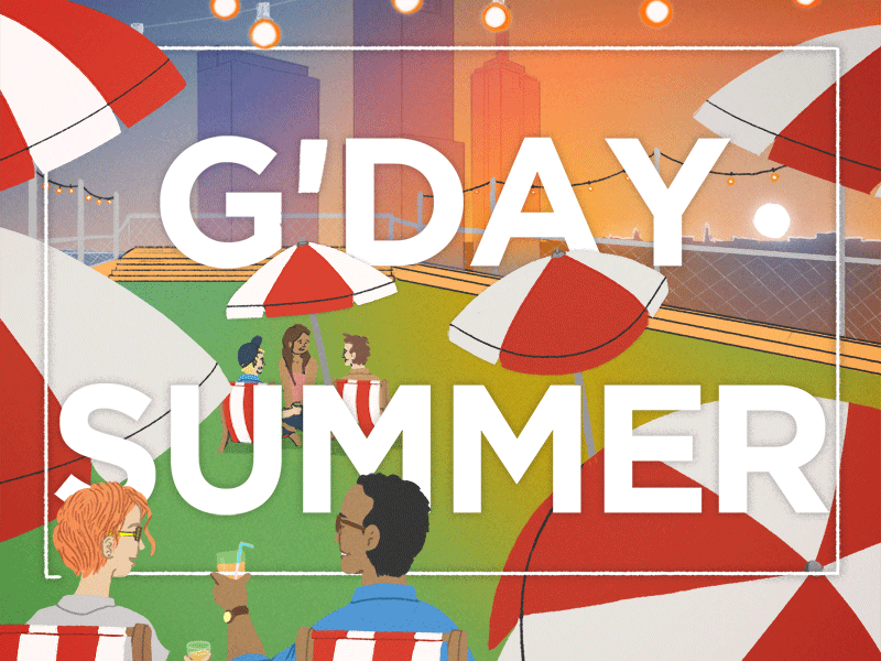 Tumblr x Lenovo | G'day Summer 2d animation australia city colour gif illustration loop summer