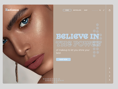 RADIANCE MAKEUP // CONCEPT BANNER blue creative design elegant inspiration minimal ui ui design webdesign website