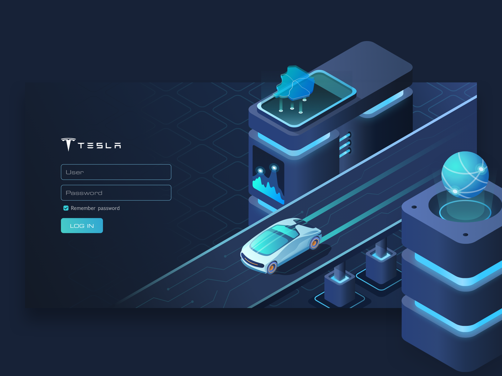 backend system login page by 偏光影 on Dribbble