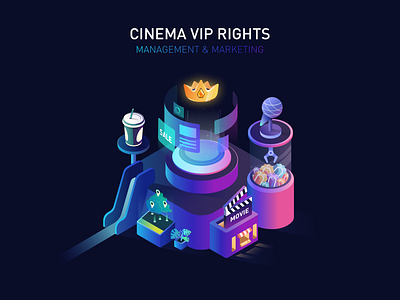 Cinema vip illustration ui