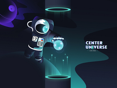 Center of the universe illustration ui