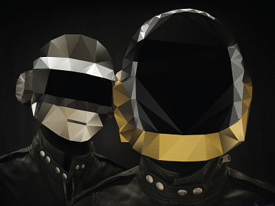 Daft Punk Polygon Pixel art daft punk music photoshop pixel polygon wallpaper