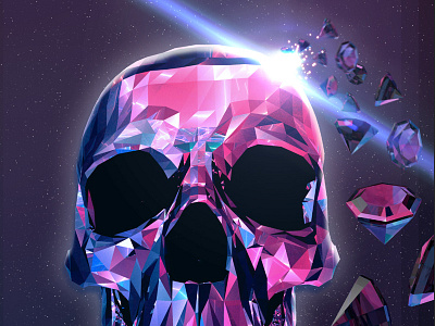Diamond Skull c3d cinema 3d diamond photoshop ps skull vector