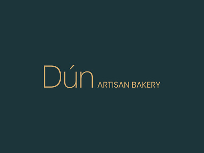 Dun Artisan Bakery Logo branding font font logo gold logo logo design minimal simple simple logo text text logo typography logo