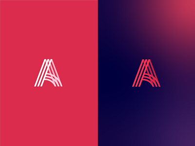 'A' Letter Alternative Logo Type a a letter a logo abstract design illustration line lined logo lines logo logo design minimal red simple simple logo