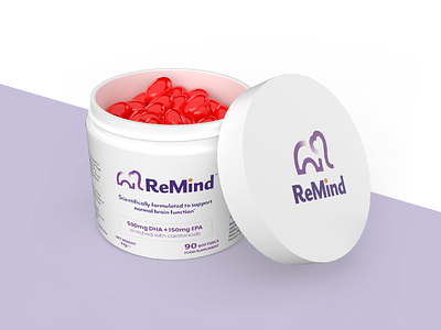 ReMind Packaging Design 3d 3d rednder brand brand design branding design jar package design packaging render