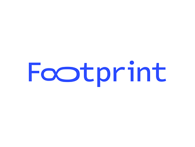Footprint Logo abstract blue branding design foot footprint iconography illustration logo logo design minimal shoe simple simple logo text logo typographic