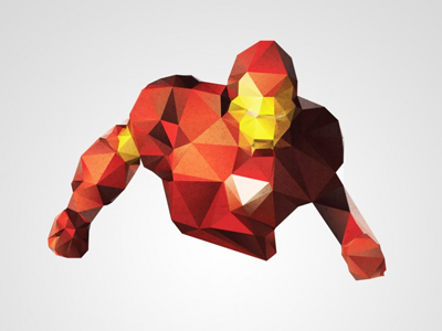 Iron Man – Polygon Pixel a3 art download free iron man photoshop pixel polygon poster print psd stock triangle