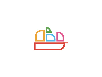 Boat Logo boat boat logo colors colourful logo colours design logo minimal outlines
