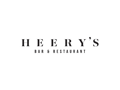 Heerys Logo bar logo font font logo logo logo design minimal restaraunt restaurant logo typograpgy