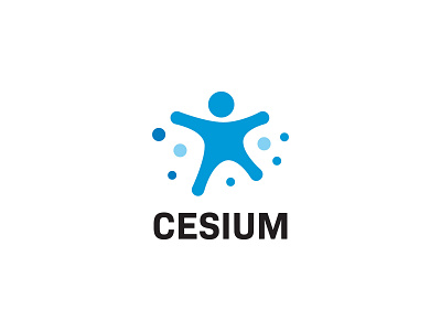 CESIUM Logo abstract blue circle design logo logo design minimal simple