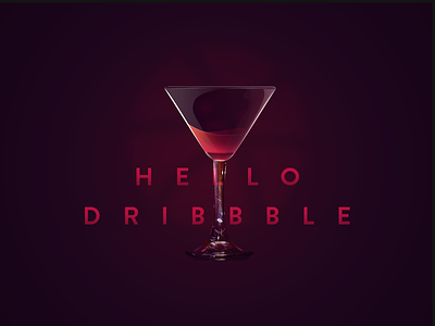 hello glass goblet party red