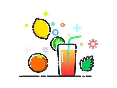 Fruits Juice In Summer Holiday