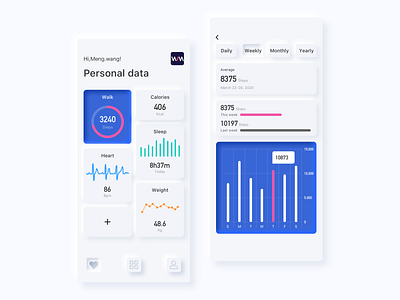 Sport Tracking activity clean concise dashboard data visualization design fitness healthy neumorphism soft ui sport tracking ui