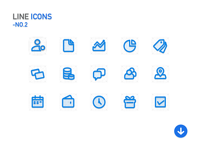 Line Icons_2 app blue color date financial icon line icon map money ui