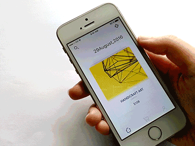 Slide the card app card，cart demo gif ios shop shopping slide