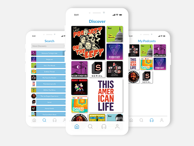 Podcast App Mock-Up app design ui ux