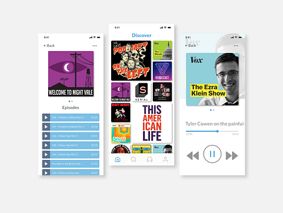 Podcast App Mock-Up Dos app design ui ux