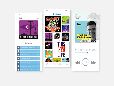 Podcast App Mock-Up Dos