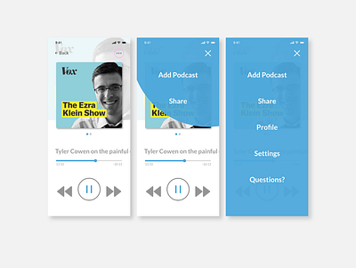 Podcast App Mock-Up: The Finale app design ui ux