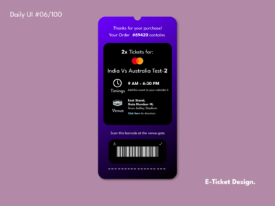 Ticket Design by Manan Ahuja on Dribbble