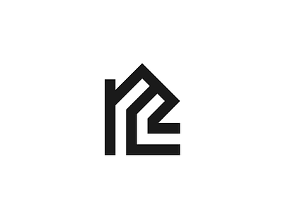 Logo for River City Construction branding building construction house icon identity letters monogram simple