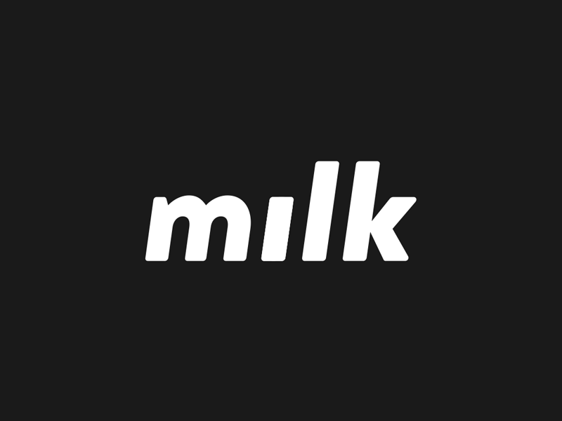 Milk Animation animation interaction liquid logotype minimal monogram motion typography video