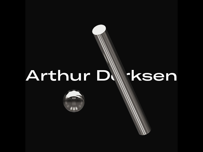 Arthur Derksen 3d branding c4d identity minimal monogram shapes type