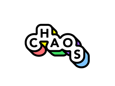Chaos AI Logo branding color identity letters logo minimal monogram simple type