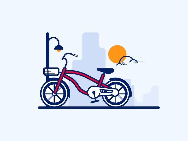 The default diagram［Free activities］ activities bike blue free gif illustrations