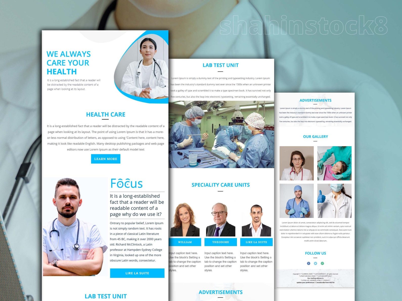 Health Care Email Template Design By Mailchimp By Md Shahin On Dribbble   Email Templete Design By Mailchamp2 Copy 