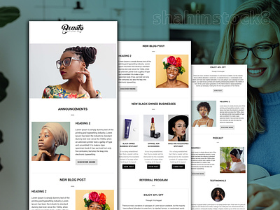 Beauty Product Email Template Design by Mailchimp