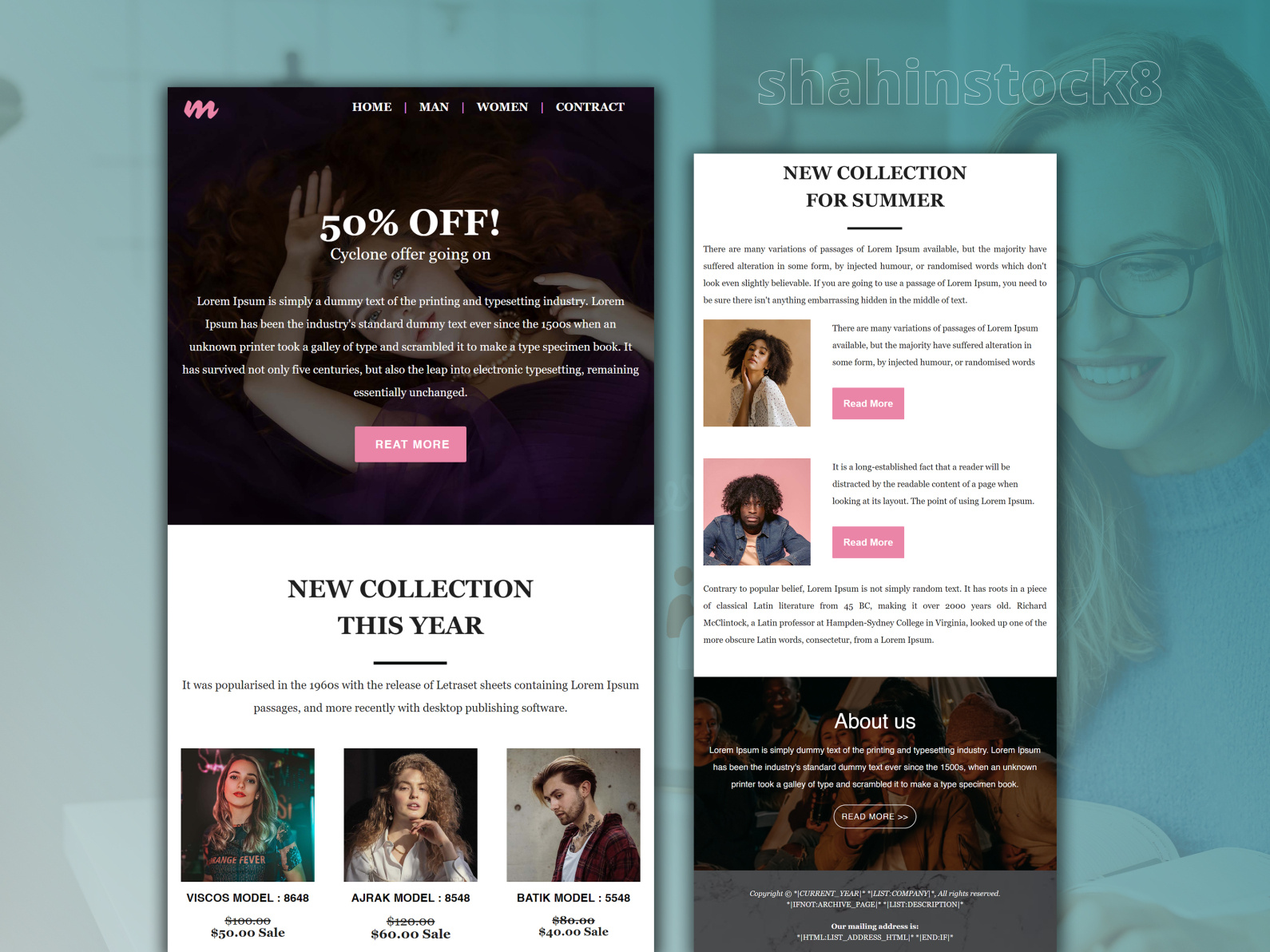 Fashion Product Email Template Design by Mailchimp by Md. Shahin on Dribbble