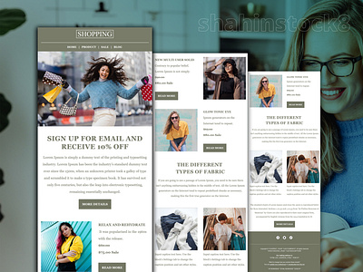 Shopping Product Email Template Design by Mailchimp advertisement advertisement design branding campaign campaign design campaing design email email design email marketing email template email template design graphic design landing page landing page design logo motion graphics ui uxui