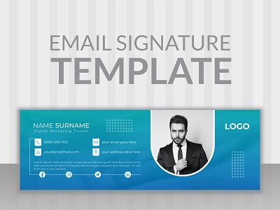 Professional Email Signature Template advertising banner business business email signature clean colorful cover email signatures graphic design html email minimal page banner page cover unique email signature web banner