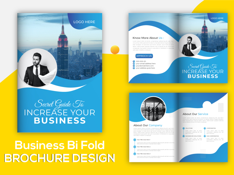 Corporate Business Bi-Fold Brochure Design by Hasan Ahmad Khan on Dribbble