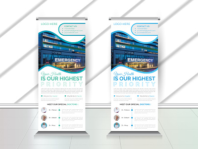 Medical Health care promotional standee Roll up banner