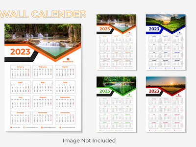 2023 wall calendar template design