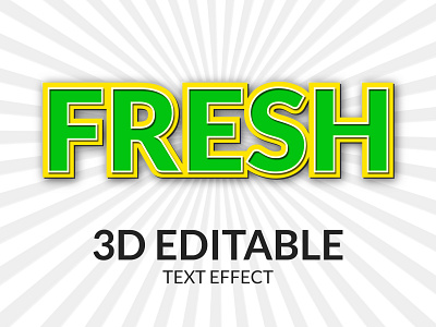 Fresh editable 3d text effect 3d 3d text 3d text effect business editable text effect fresh fresh text effect lettering logo offer retro sale text text effect typography logo