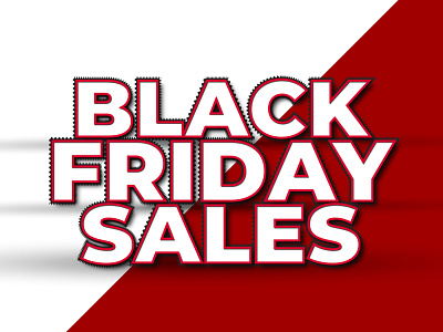 Black friday sales editable 3d text effect