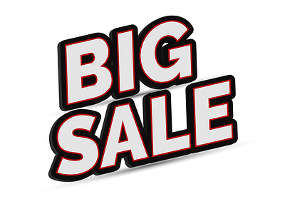 Big sale offer 3d editable text effect banner design