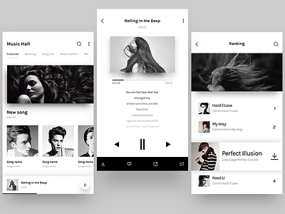 Music APP interface 音乐app界面