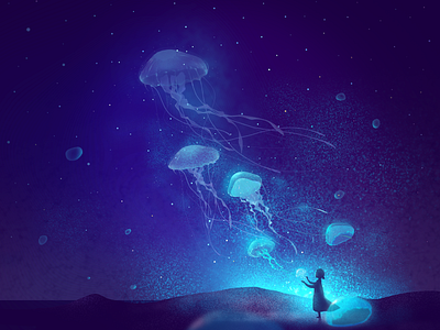 Jellyfish Starry Sky dream jellyfish 插图